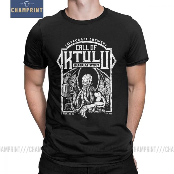 

call of cthulhu ktulu men t shirt ocs beer funny pure cotton short sleeve tees crew neck t-shirts 4x 5x 6x