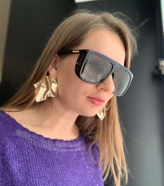 

2020 new oversized men designer men sunglasses steampunk vintage male gradient lens punk big frame male 0467, White;black