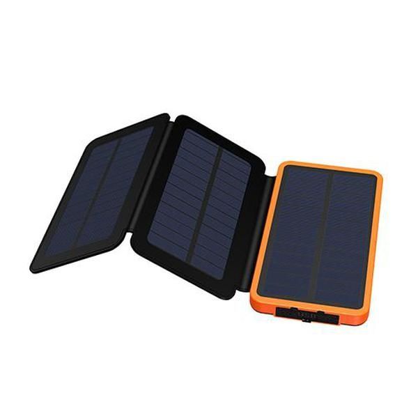 

power bank 10000mah rechargeable external battery max. 3.6w solar panel charging solar power bank