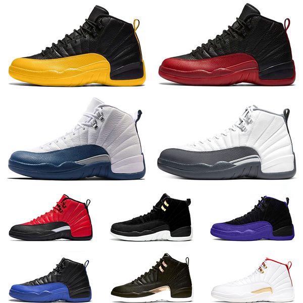 

лучшие качества 12s баскетбол обувь университета золотой темно-серый concord фиба мужские кроссовки 12 мужчин спортивный спорт кроссовки раз, White;red