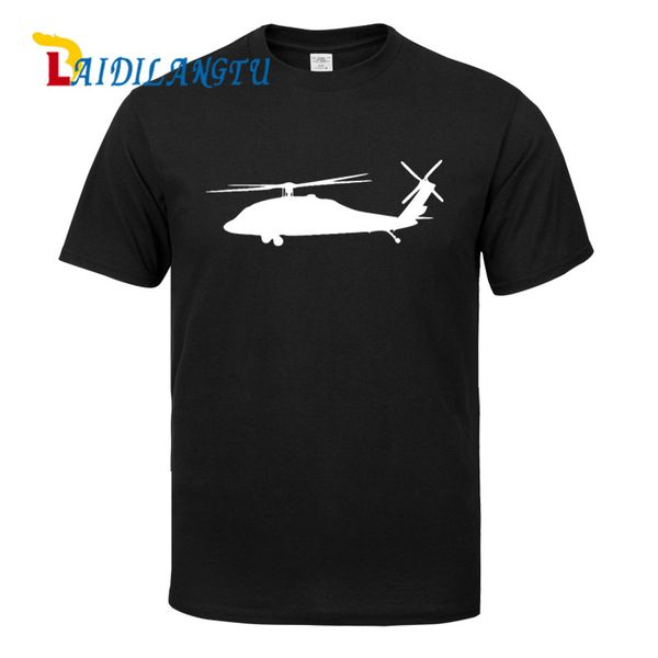 

summer new fashion black hawk helicopter print t shirt short sleeve o-neck streetwear tees hip hop