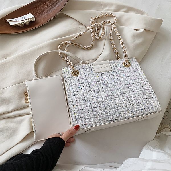 

sense bag 2020 new net red sequin chain bag niche design shoulder female messenger