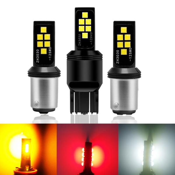 

2pc t20 7440 w21w p21/5w led bulbs new 3030 12smd led canbus 1156 ba15s p21w bau15s py21w 1157 bay15d lamp for turn signal light
