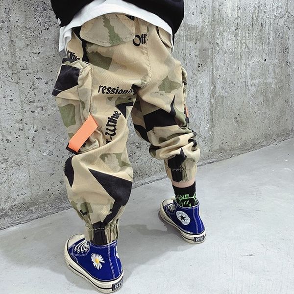 

boys camouflage trousers fanshion children overalls new style kids clothing boys loose and casual pants, Blue