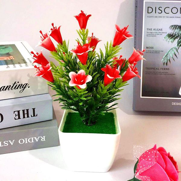 

цветок лилии / pinecone искусственные горшечные растения в помещении бонсай home decor цветочные