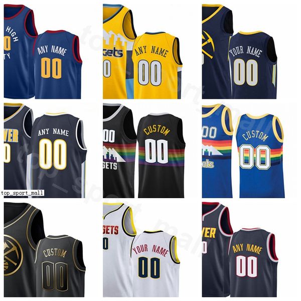

screen print basketball jamal murray jerseys gary harris paul millsap will barton mason plumlee jerami grant nikola man woman youth, Black;red