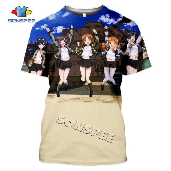 

3d anime print homme men girls und panzer 3d print shirts harajuku hippie harajuku men clothing
