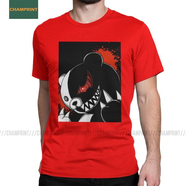 

men t-shirt monokuma dangan ronpa t shirts funny pure cotton tee short sleeve monokuma nagito anime junko monobear plus size