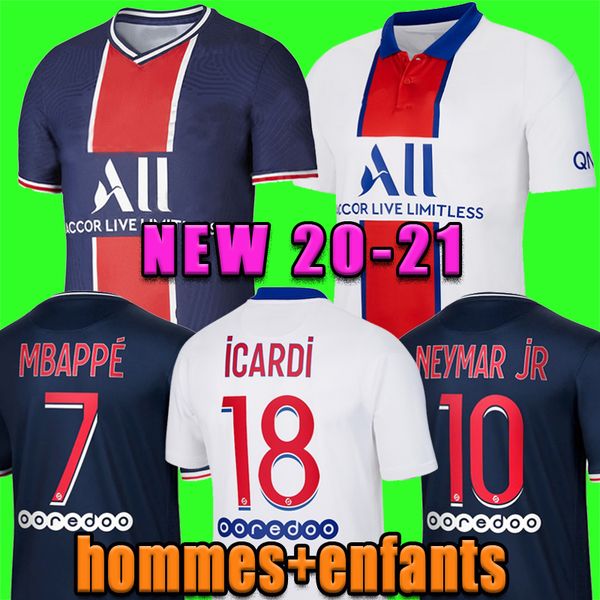 

new soccer jersey 20 21 maillots de football shirts 2020 2021 mbappe neymar jr icardi men + kids kit sets enfants maillot de foot 4th fourth, Black;yellow