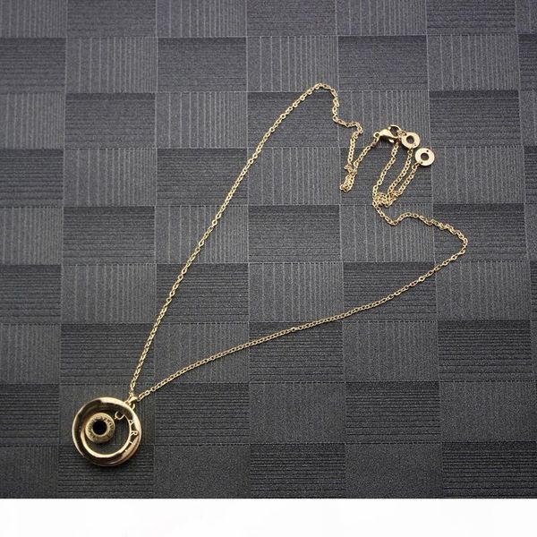 

woman circle necklaces womens black mother of pearl rotating pendant necklaces woman rose gold chain charms fine jewelry, Silver