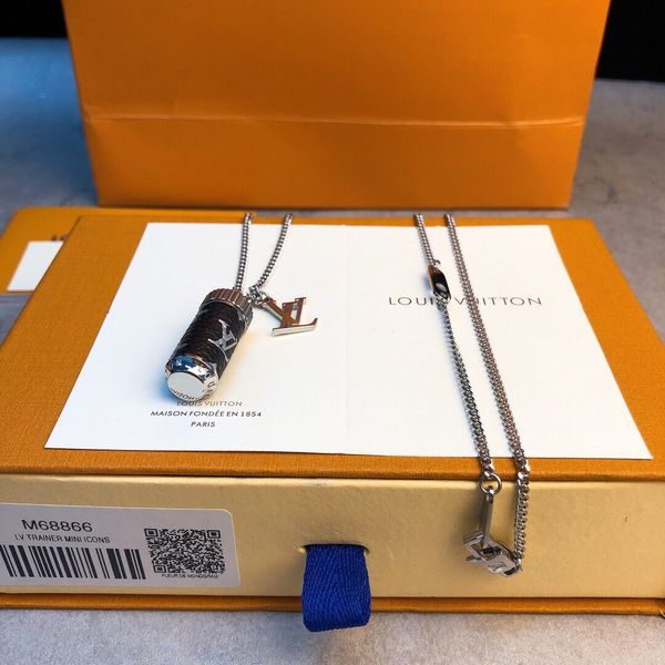 

l luxury designer mens necklace long letter hip hop jewelry mens jewelry designer necklace streetwear chain good designer jewelry, Silver