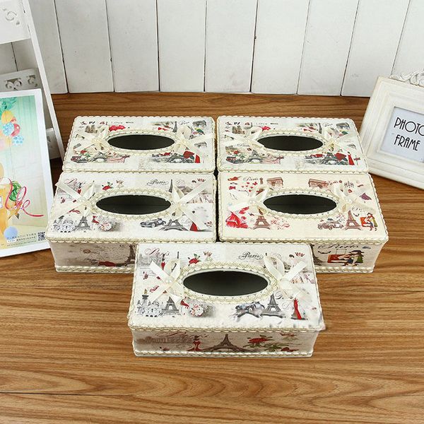 

pu leather tissue box fashion home storage decorative tray beautiful print box 040 y