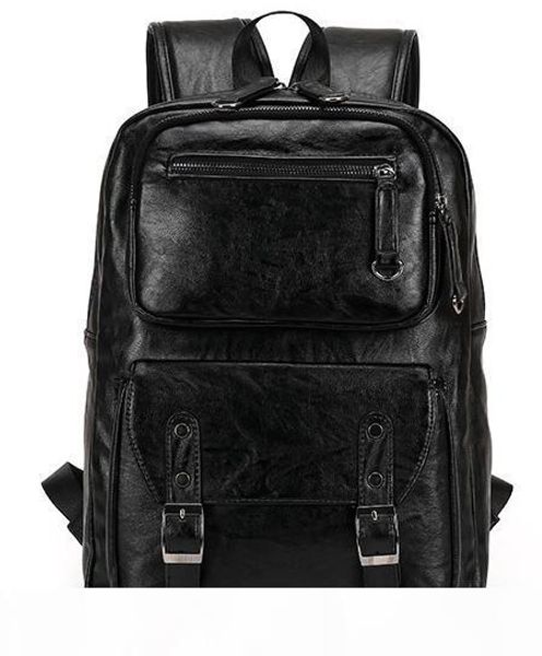 

designer-men's backpack bag leather travelling bag luggage bag schoolbag 5073# size 39x28x11cm
