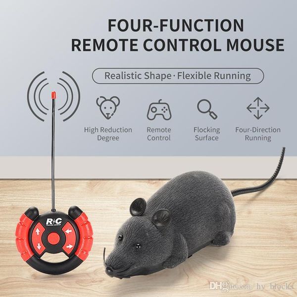 

rc mouse electronic gray rat remote control mouse animals wireless mice toy for cat children toys funny pet toys gift 03