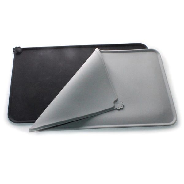 

waterproof pet mat for dog cat solid color silicone pet pad bowl drinking mat dog feeding placemat easy washing