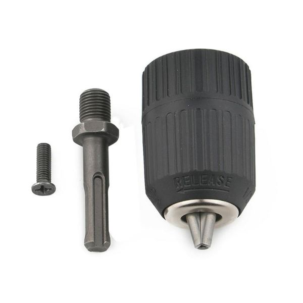 

hss keyless drill chuck hardware tool w/ 6.35mm 1/4'' hex adaptor+1* connect rod keyless drill chuck connecting rod