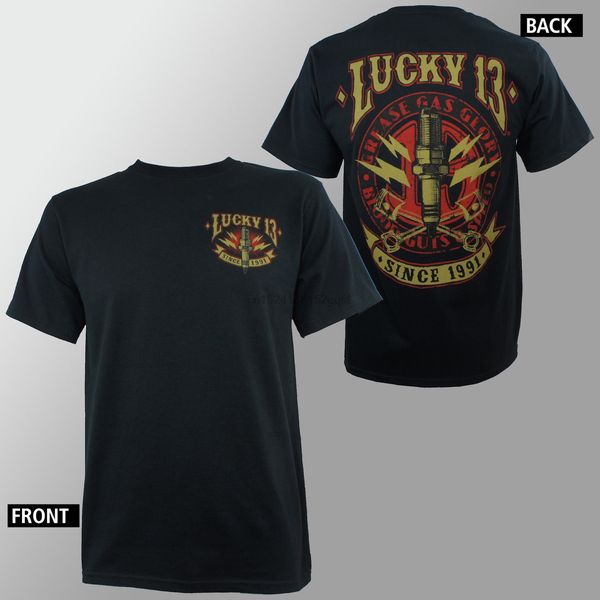 

100% lucky 13 amped grease gas glory blood guts t-shirt m l xl xxl 3xl new