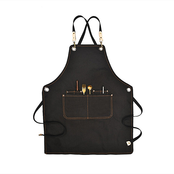 

fashion home work cross webbing canvas apron can be customized logo restaurant milk shop beauty barber