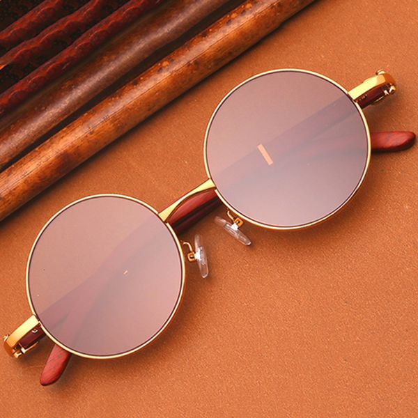 

vazrobe glass sunglasses male women vintage round sun glasses for men ladies retro small wood stone lens brown anti scratch 2ve0, White;black