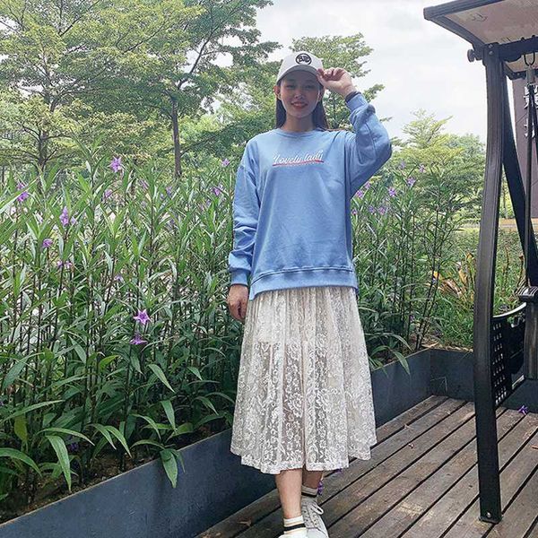 

women's hoodies & sweatshirts o neck hip hop sweatshirt blue oversized, Black