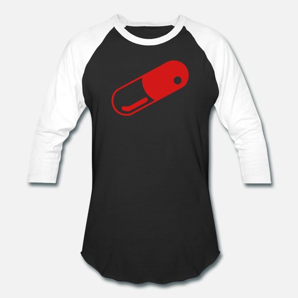 

red pill t shirt men customize tee shirt round neck fit cute breathable spring autumn family shirt