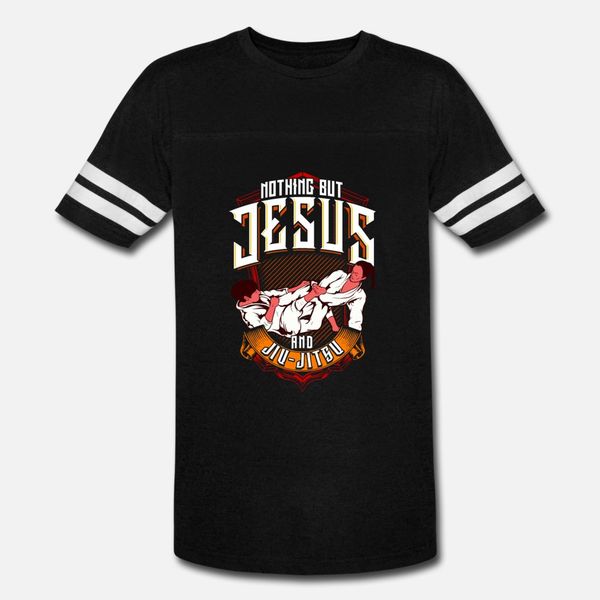 

симпатичные nothing but иисус и джиу джитсу bjj jiujitsu тенниска мужчин дизайнер хлопка вокруг шеи basic solid сумасшедшая аутентичные обыч