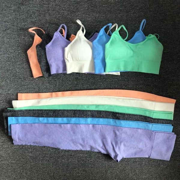 

yoga set fitness clothing sportswear high waist women gym leggings tights padded push-up seamless sports bra+pants sports suits, White;red