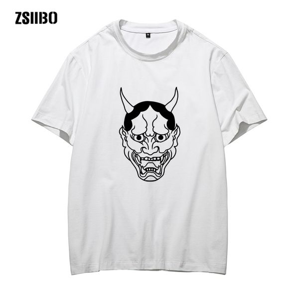 

японский harajuku повседневный короткий рукав тройники mens devil printed футболки streetwear tshirts male summer hipster tops hy1mc67
