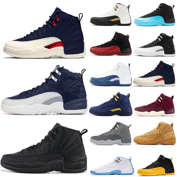 

высокое качество 12s голубой dark concord 12 мужчин баскетбол обувь reverse грипп игры metallic gold dark gray jumpman спорт кроссовки мужск