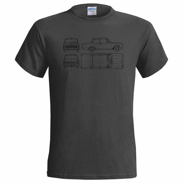 

sport male selling t shirt lotus cortina blueprint mens t shirt classic car summer tee shirt