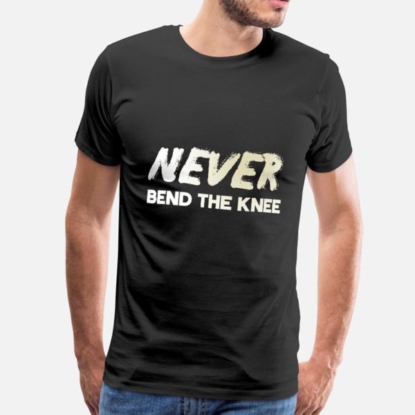 

никогда не преклонять колена классической футболка мужчина customized хлопок плюс размер 3xl outfit graphic моды весна осень отдых рубашки, White;black