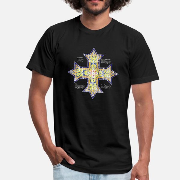 

christian coptic cross t shirt men custom 100% cotton s-xxxl unique interesting humor spring autumn original shirt