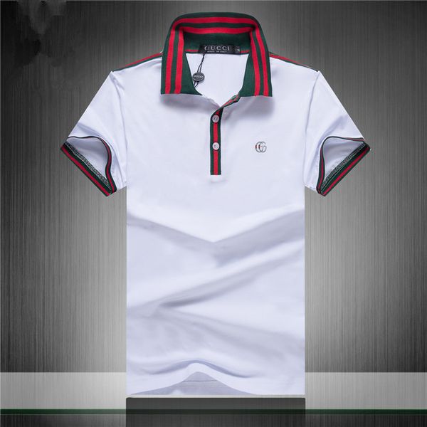

2020 men's polo shirts men luxury polo casual men polo t shirt snake bee letter print embroidery fashion high street mens polos casual, White;black