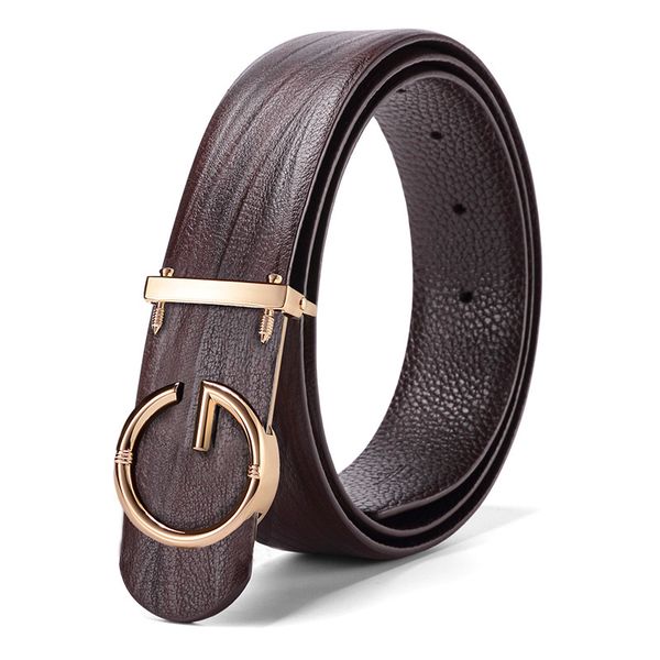 

men belts cow genuine leather belt for men alloy automatic buckle male strap cowhide male waistband, Black;brown
