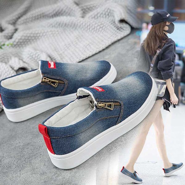 

2020 new spring autumn flat shoes for women denim flat platform classic fashion casual shoes sneakers zapatos de mujer, Black