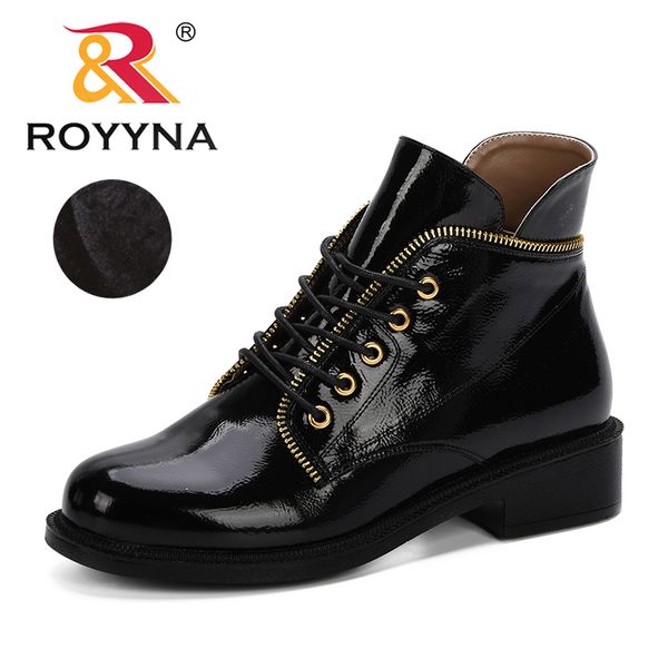

royyna 2020 autumn winter women fashion ankle boots white black red orange shoe female platform botas sapatos trendy d067-4