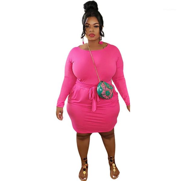 

size women clothing women dresses fashion natural color loose dress casual long sleeve scoop neck pencil dresses plus, Black;gray