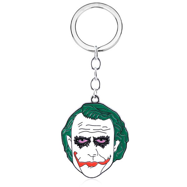 

dc villain clown keychain selection cool clown chis ledger keyring cosplay car purse jewelry accessories gift wholesale, Silver