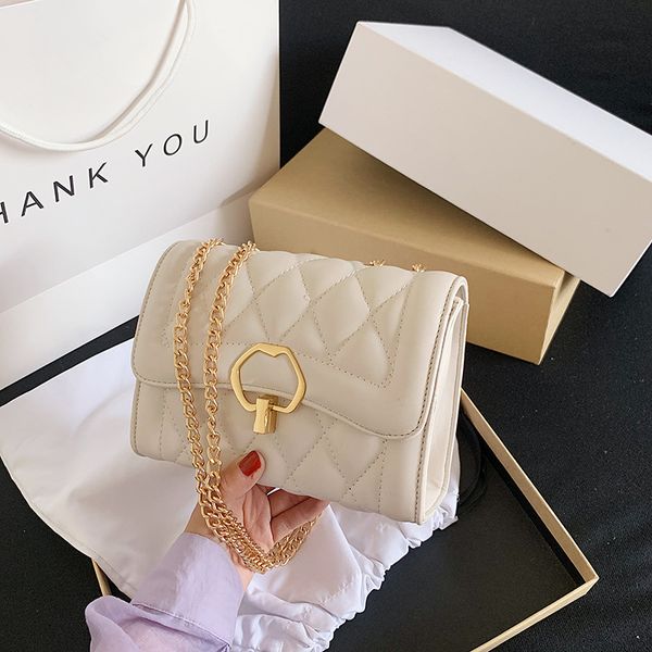 

female lattice pu leather crossbody bags for women 2020 chain shoulder messenger bag ladies hand sling luxury handbags designer