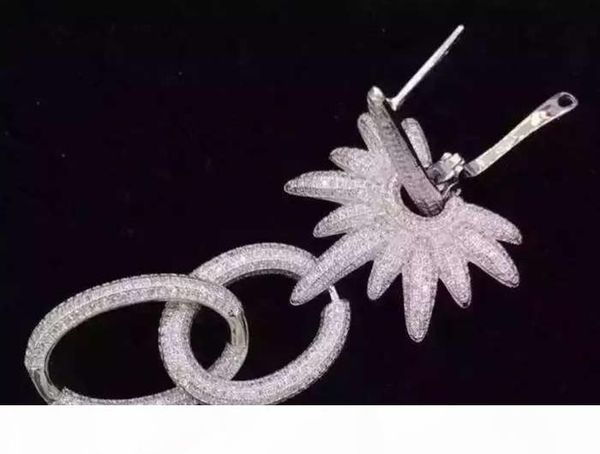 

ent designer style women sterling silver with platinum plated zircon 1pcs earring