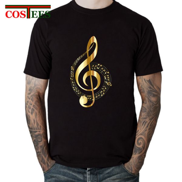 

bass clef note t shirt golden treble clef t shirts men musical notes t-shirt musician gift music t-shirt bass player tshirt