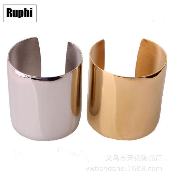 

polished steel arm bracelet fashion summer decorative ornament jewelry accessories 61mm wide, Black