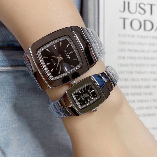 

2020ultra-thin belt diamond watch lovers sweet pair watch fashion all-match men and women watch large dial single price, Slivery;brown