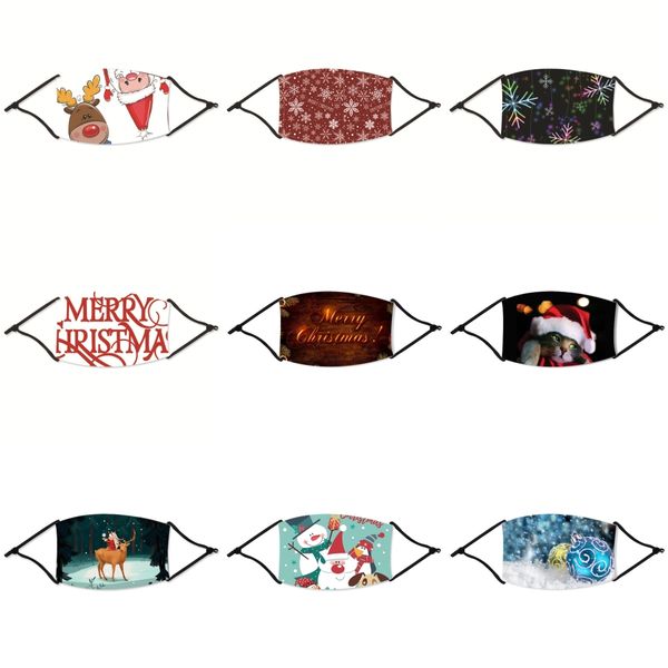 

in stock shipping face christmas masks anti-dust cotton protective mouth christmas mask man woman cycling wearing black fashion ch#41233