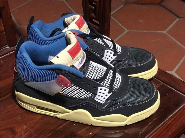 

2020 wholesale new union 4 mens basketball shoes 4s la mens trainers sports sneakers size 7-12