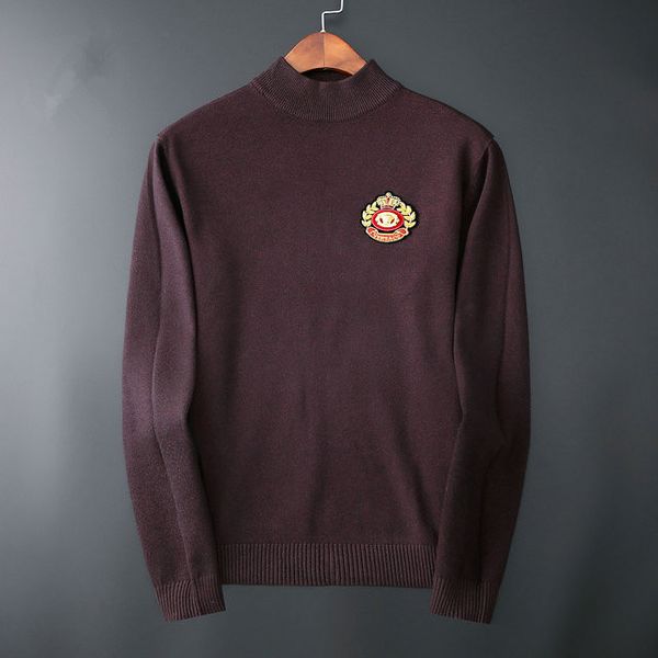 

new men's sweater pullover medusa long-sleeved solid color fashion pattern embroidery sweater italian designer winter sweater european, White;black