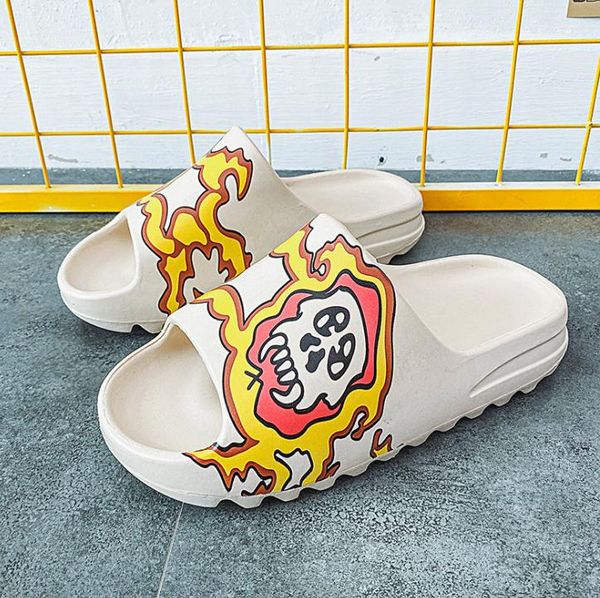 

foam runner kanye west clog sandals triple black white slides fashion slippers womens mens beach sandals flip flops size39-45