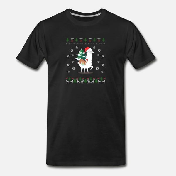 

ugly christmas llama and sloth t shirt men designs short sleeve o-neck original fit funny casual spring autumn cool shirt