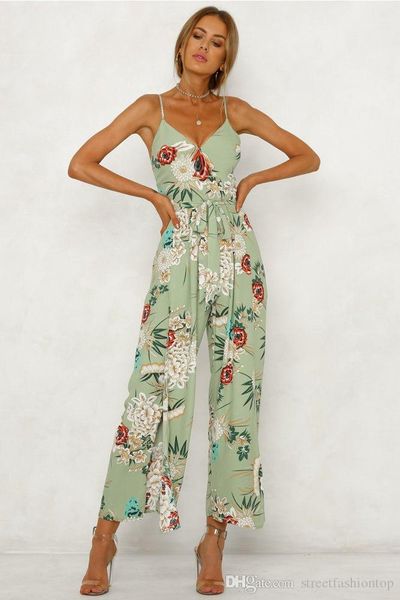

designer v neck hollow out sashes floral printed romper fashion casual women clothing casual womensjumpsuit new, Black;white