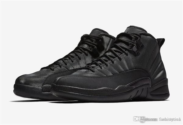 

2018 originals air 12 wntr black anthracite men basketball shoes gym red real carbon fiber authentic sports sneakers bq6851-001 with box